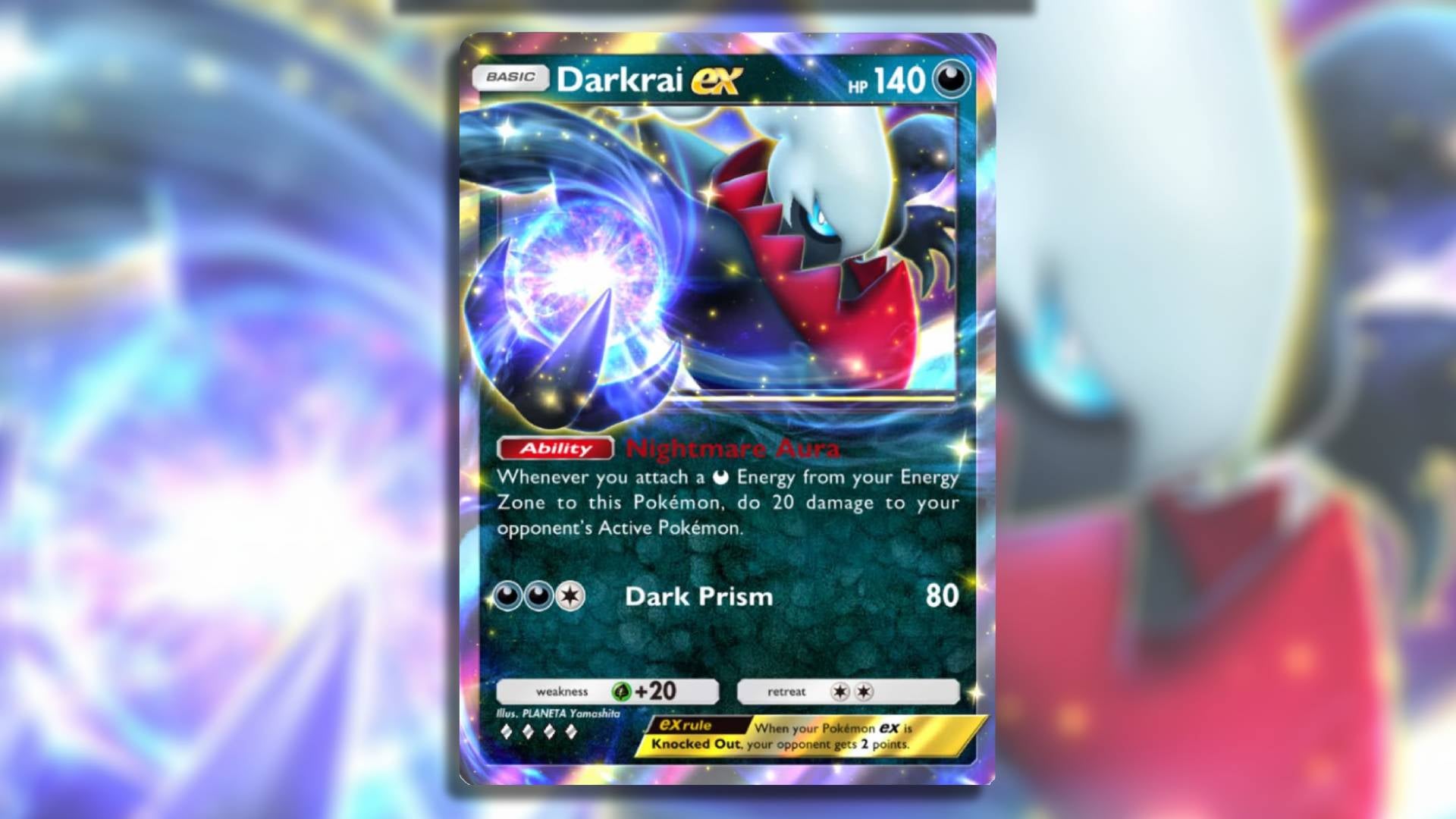 Εικόνα της κάρτας Darkrai Ex από την Pokémon Trading Carp Pokémon Trading Card.